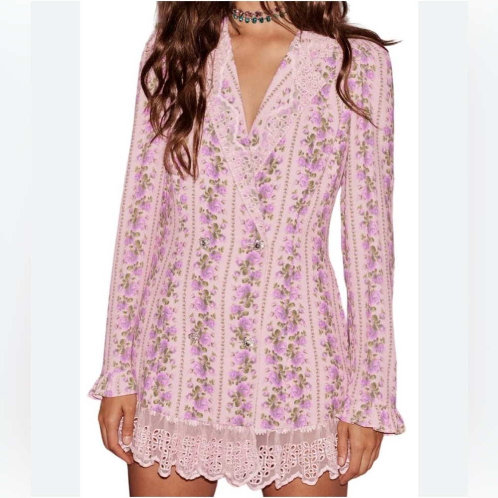 NWT Loveshackfancy XS Moonstone Mini Blazer Dress